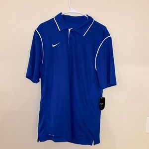 Men’s Nike Dri-Fit Blue/White Polo Size M